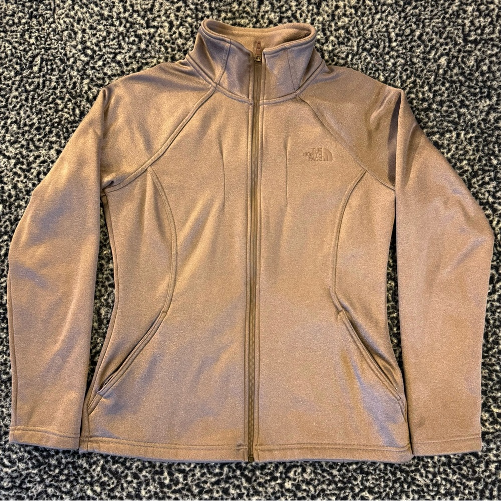 The North Face Full Zip Gray Fleece Zippered Pocket Jacket Women’s Medium